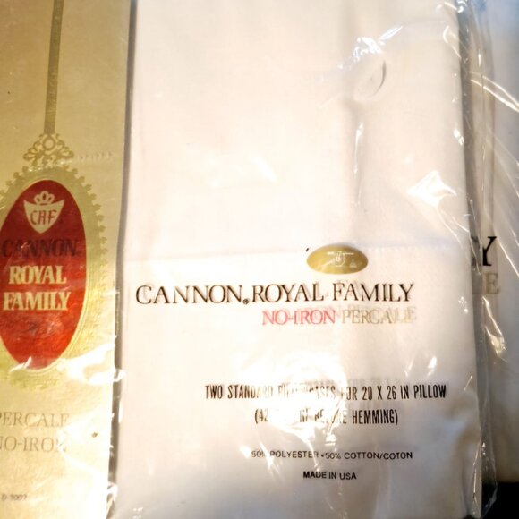 Cannon Royal Family No-Iron Percale Full Flat Sheet Set - Picture 2 of 6